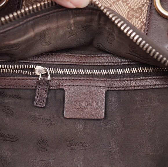 ❌️❌️SOLD ❌️❌️AD10❤️ Gucci GG Canvas and Leather Charm Dome Satchel - Picture 16 of 16